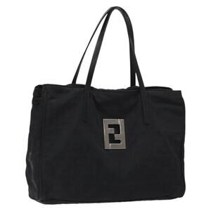 FENDI Zucca Canvas Hand Bag Black